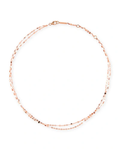 Lana Blake Two-strand Choker Chain Necklace In Rose Gold