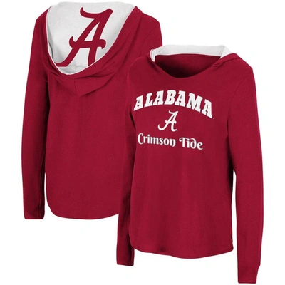 Colosseum Women's Crimson Alabama Crimson Tide Catalina Hoodie Long Sleeve T-shirt