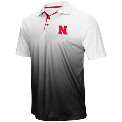 Colosseum Men's Heather Gray Nebraska Huskers Magic Team Logo Polo Shirt