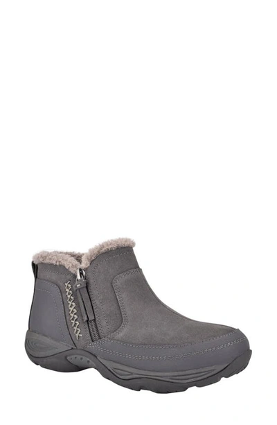 Easy Spirit Women's Epic Round Toe Cold Weather Casual Booties In Dark Gray