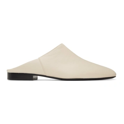 Co Babouche Leather Slippers In White