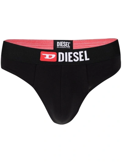 Diesel Logo-waistband Boxer In 黑色