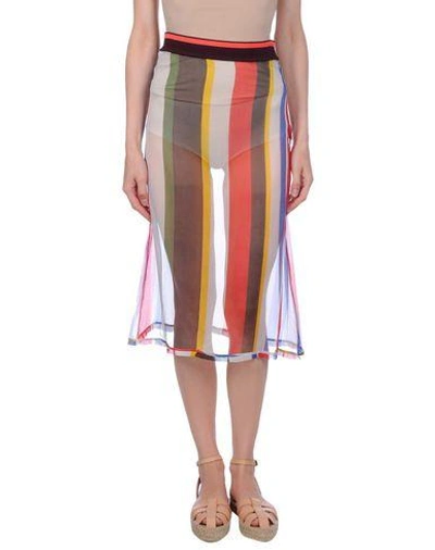 Marni 3/4 Length Skirt In White