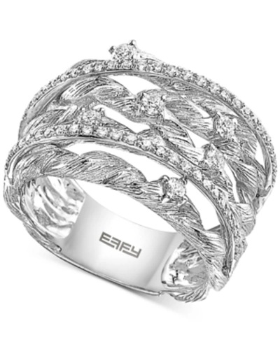 Effy Collection Effy Diamond Openwork Statement Ring (3/8 Ct. T.w.) In 14k White Gold