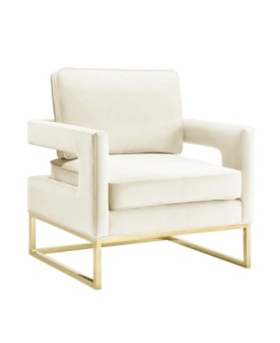 Tov Furniture Avery Velvet Chair In Cream
