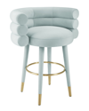 Tov Furniture Betty Velvet Counter Stool In Green