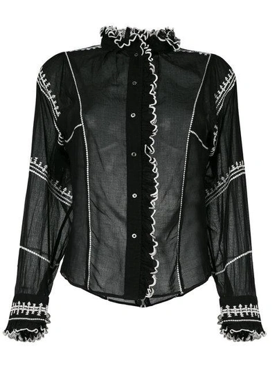 Isabel Marant Étoile Cotton Lauryn Shirt In Black
