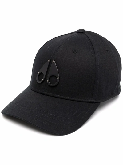 Moose Knuckles Logo Icon Baseball Cap In Black