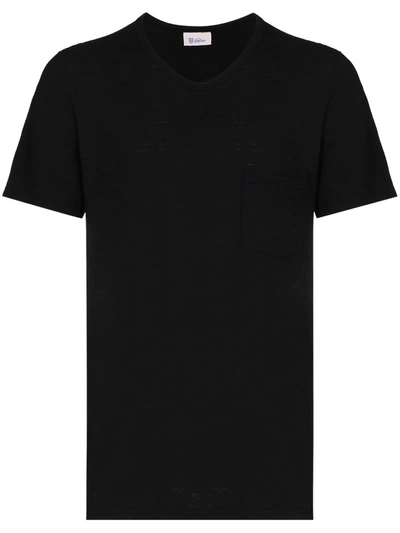 Schiesser Crew-neck Pajama T-shirt In Black
