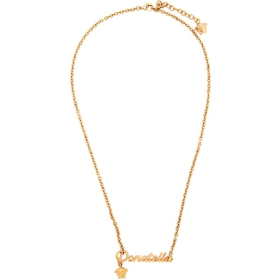 Versace Gold 'donatella' Necklace In Kvo Gold