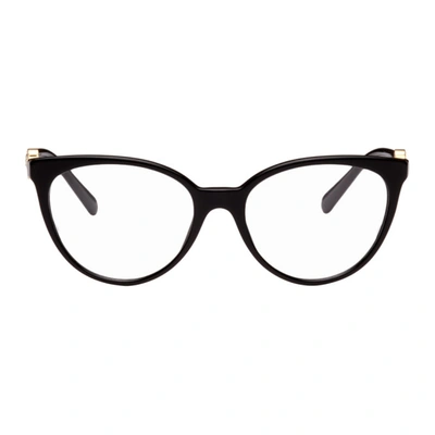 Versace Black Medusa Cat-eye Glasses In Gb1 Black