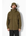 Snow Peak Tabiki High-neck Woven Hooded Parka Jacket In Olive