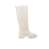 Bibi Lou Norma Tall Off White Leather Boots In Ivory