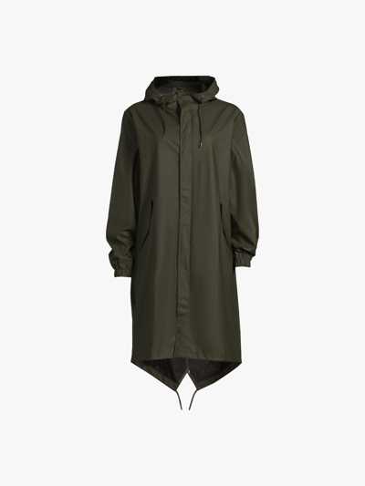 Rains - Fishtail Parka Coat In Green In 03 Green