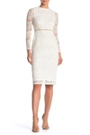 Love By Design Lace Long Sleeve Midi Dress In Gardenia