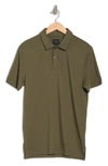 14th & Union Solid Interlock Polo In Olive Night