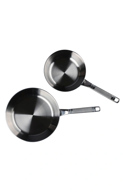 Saveur Selects 2-piece Open Fry Pan Set In Stainless Steel