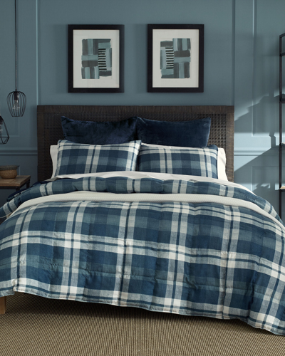 Nautica Crossview Plaid Dark Blue Comforter Set