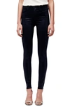 L'agence Marguerite Coated High Waist Skinny Jeans In Navy Coated