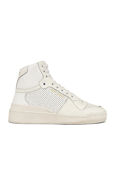 Saint Laurent Sl24 High Top Sneakers In White