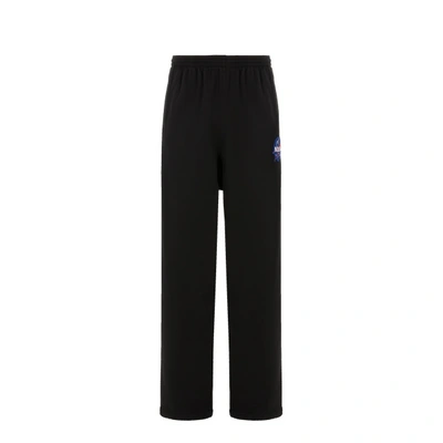 Balenciaga Pantalon De Jogging Space En Coton In Black White | ModeSens