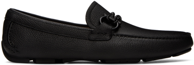 Ferragamo Vara Driver Loafers In Black