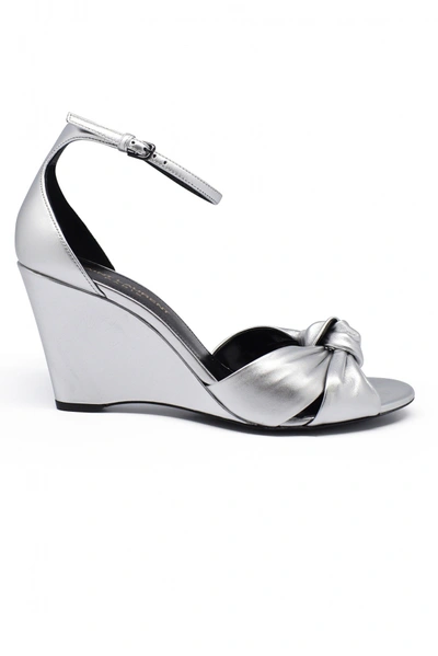 Saint Laurent Bianca Sandals In Silver