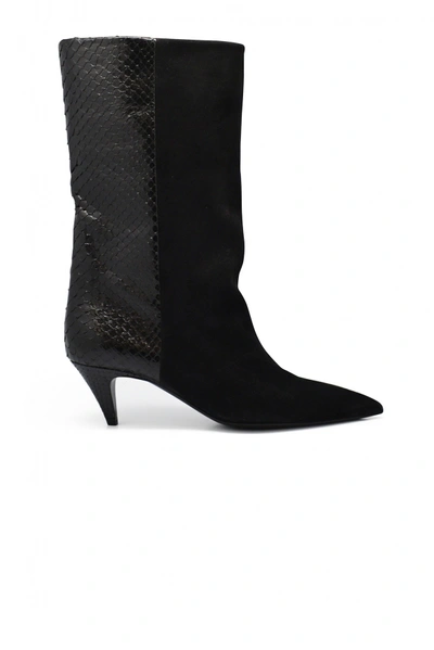 Saint Laurent Charlotte 55 Ankle Boots In Black