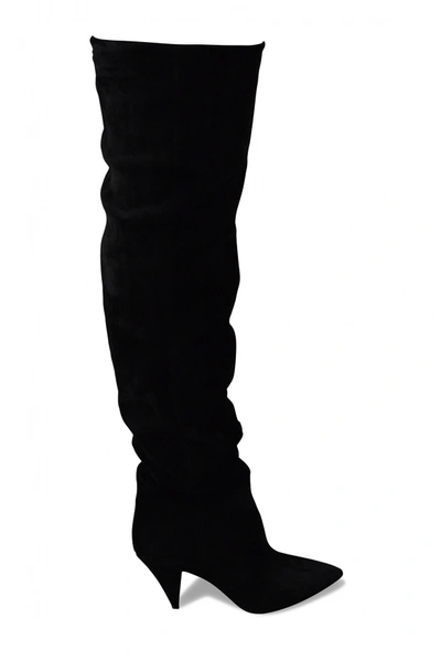 Saint Laurent Era 85 Over-the-knee Boots In Black