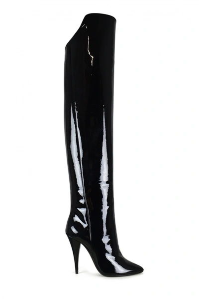 Saint Laurent Kiki Thigh-high In Black