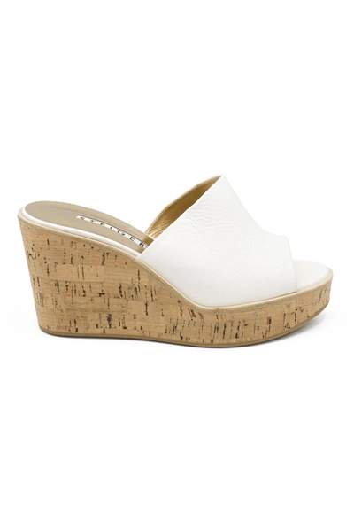 Walter Steiger Platform Mules In White