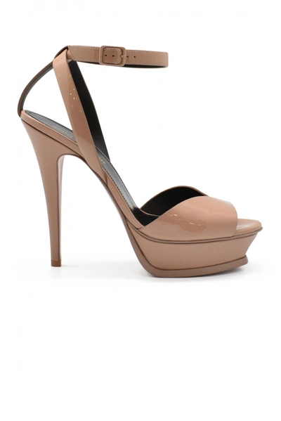 Saint Laurent Tribute Lips Sandals In Pink