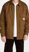 Carhartt Reno Logo Patch Shirt Jacket In Brown