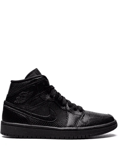 Jordan Air  1 Mid Sneakers In Black