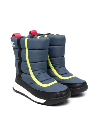 Sorel Kids' Whitney Ii Puffy Waterproof Boot In Blue