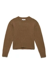 Frame Crewneck Cashmere Sweater In Vicuna