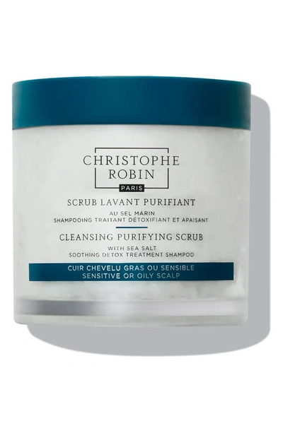 Christophe Robin Cleansing Purifying Scrub With Sea Salt, 8.44 oz In White
