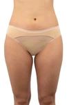 Saalt Period & Leakproof Regular Absorbency Mesh Hipster Panties In Desert Sand