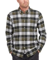 Barbour Valley Check Cotton Twill Button-up Shirt In Olive