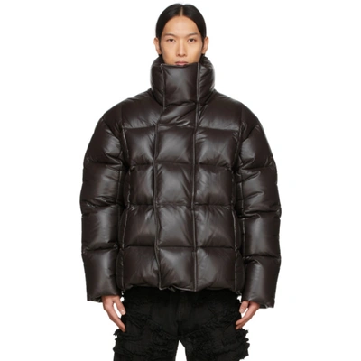 Givenchy Oversized Quilted Leather Down Jacket In Black