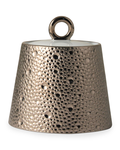 Bernardaud Ecume Platinum Covered Sugar Bowl