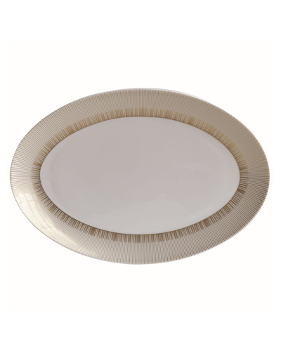 Bernardaud Sol Oval Platter, 15" In White Gold