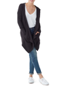 Splendid Thermal Flight Hooded Open-front Cardigan In White