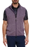 Robert Graham Men's Klose Melange Knit Vest In Purple