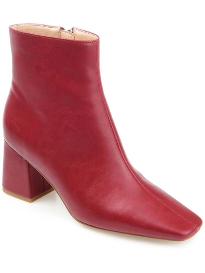 Journee Collection Haylinn Vegan Leather Bootie In Red
