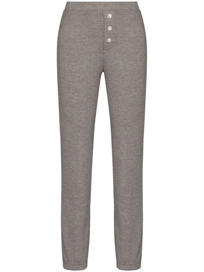 Rails Molly Ribbed-knit Track Pants In Grey