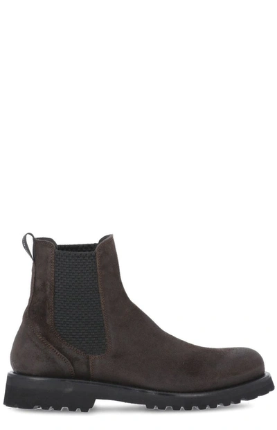Woolrich Leather Chelsea Boots In Dark