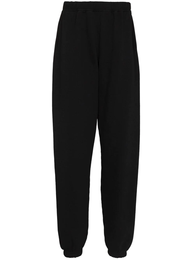 Aries Temple-print Cotton-jersey Track Pants In Black