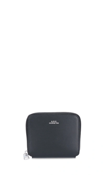 Apc "malo" Compact Wallet In Black