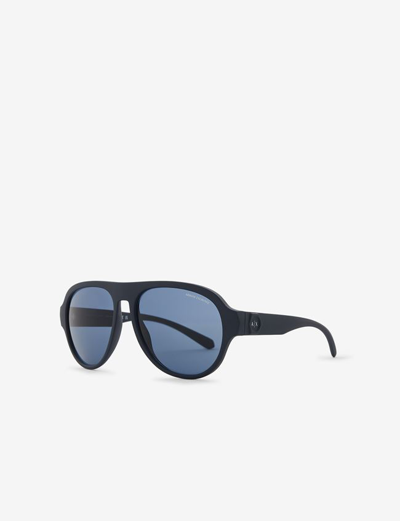 Armani Exchange Sunglasses Midnight Blue Cellulose Diacetate In Dark Blue